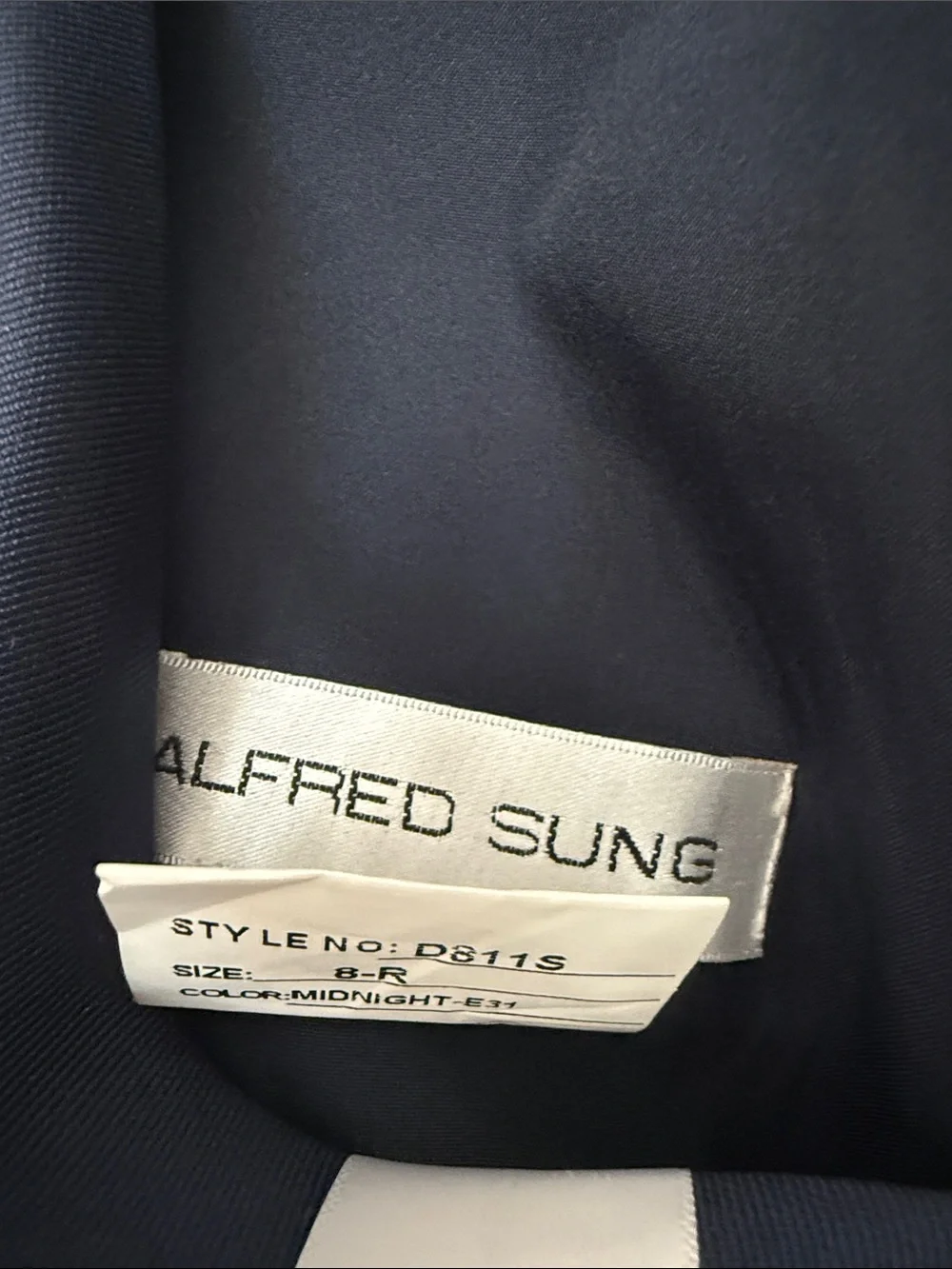 ALFRED SUNG Navy V-Neck Sleeveless Maxi Dress - Picture 5 of 8